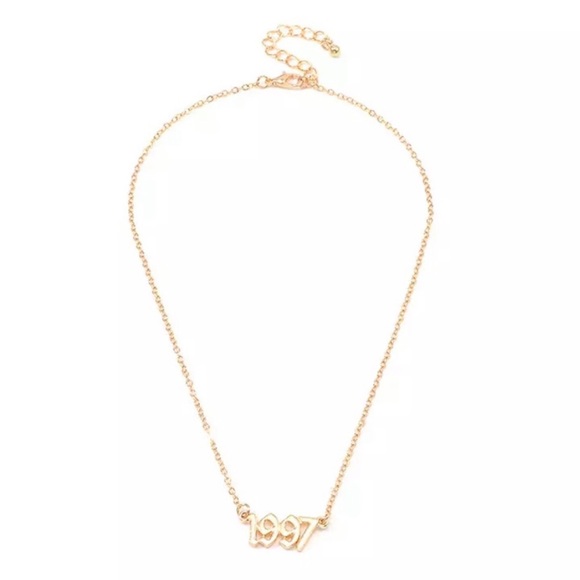 Golden 1997 Old School Birth Year Necklace - Picture 1 of 3